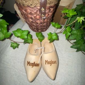 Dutch Engraved Meghan Knickknack Wooden Shoes